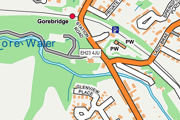 EH23 4JU map - OS OpenMap – Local (Ordnance Survey)