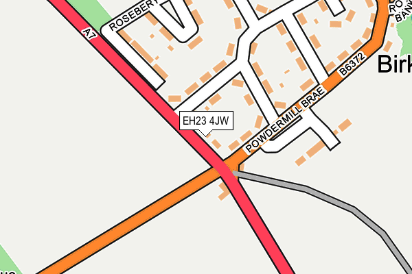 EH23 4JW map - OS OpenMap – Local (Ordnance Survey)