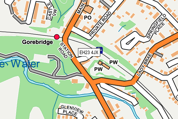 Map of STATION GARAGE (GOREBRIDGE) LIMITED at local scale