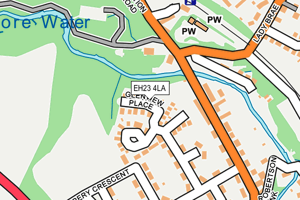 EH23 4LA map - OS OpenMap – Local (Ordnance Survey)