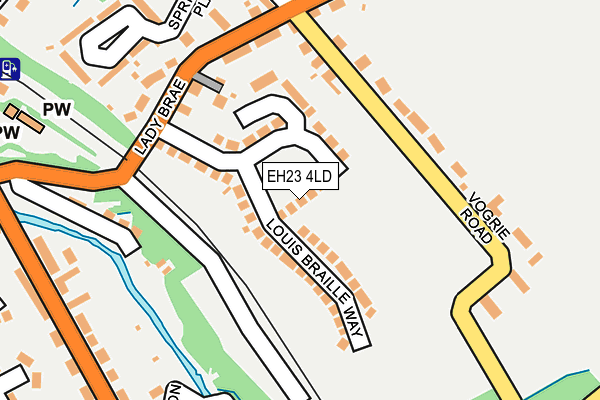 EH23 4LD map - OS OpenMap – Local (Ordnance Survey)