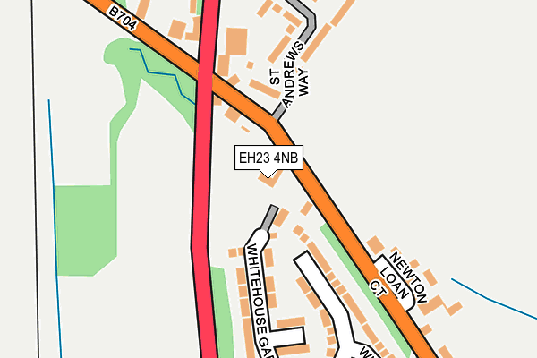 EH23 4NB map - OS OpenMap – Local (Ordnance Survey)
