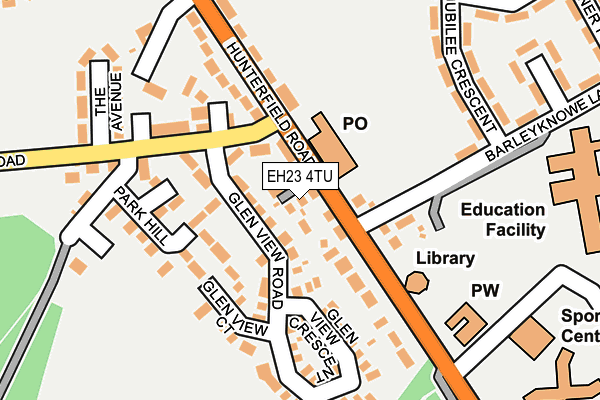 EH23 4TU map - OS OpenMap – Local (Ordnance Survey)
