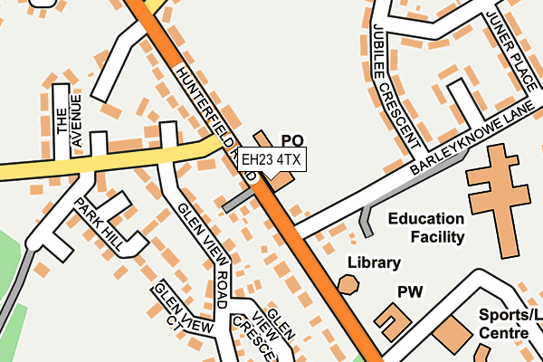 EH23 4TX map - OS OpenMap – Local (Ordnance Survey)
