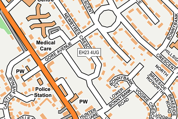 EH23 4UG map - OS OpenMap – Local (Ordnance Survey)