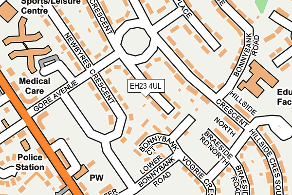 EH23 4UL map - OS OpenMap – Local (Ordnance Survey)