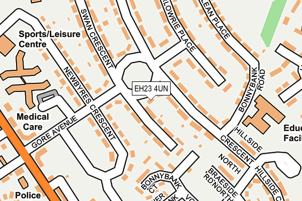 EH23 4UN map - OS OpenMap – Local (Ordnance Survey)