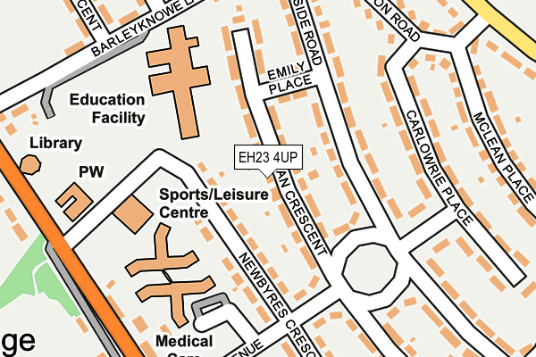 EH23 4UP map - OS OpenMap – Local (Ordnance Survey)