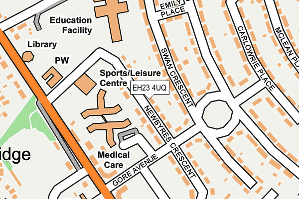 EH23 4UQ map - OS OpenMap – Local (Ordnance Survey)