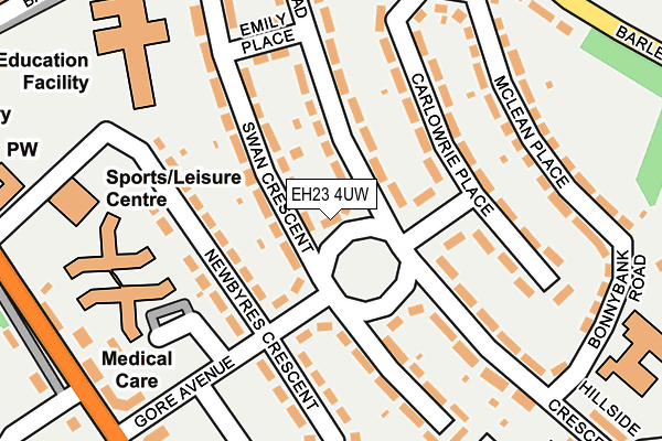 EH23 4UW map - OS OpenMap – Local (Ordnance Survey)