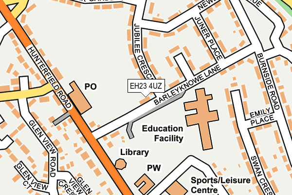 EH23 4UZ map - OS OpenMap – Local (Ordnance Survey)
