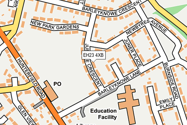 EH23 4XB map - OS OpenMap – Local (Ordnance Survey)