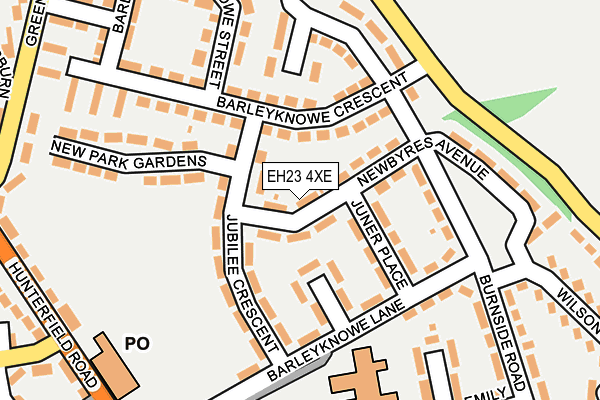 EH23 4XE map - OS OpenMap – Local (Ordnance Survey)
