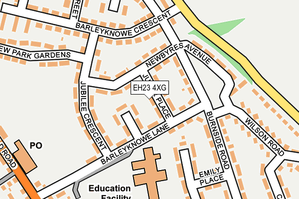 EH23 4XG map - OS OpenMap – Local (Ordnance Survey)