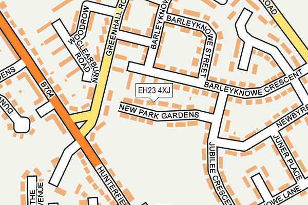 EH23 4XJ map - OS OpenMap – Local (Ordnance Survey)