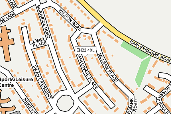 EH23 4XL map - OS OpenMap – Local (Ordnance Survey)