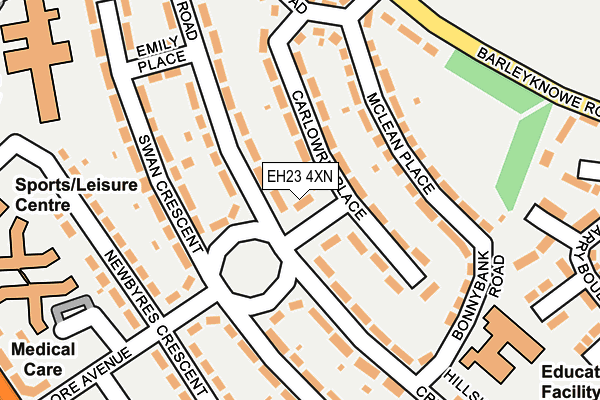 EH23 4XN map - OS OpenMap – Local (Ordnance Survey)