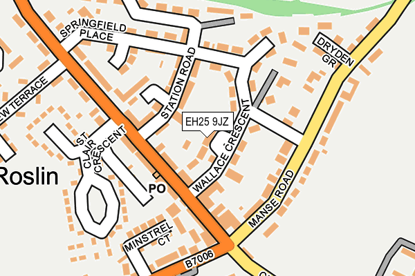 EH25 9JZ map - OS OpenMap – Local (Ordnance Survey)