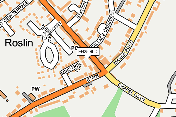 EH25 9LD map - OS OpenMap – Local (Ordnance Survey)