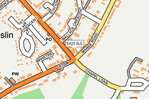 EH25 9LE map - OS OpenMap – Local (Ordnance Survey)