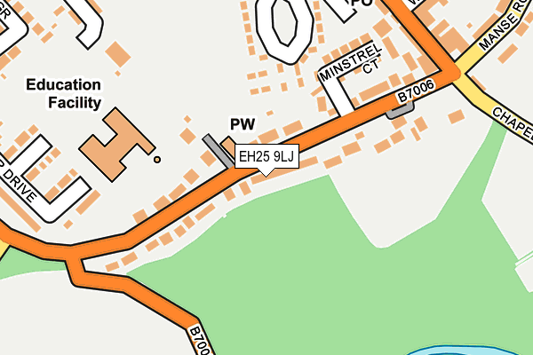 EH25 9LJ map - OS OpenMap – Local (Ordnance Survey)