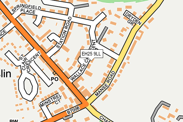 EH25 9LL map - OS OpenMap – Local (Ordnance Survey)