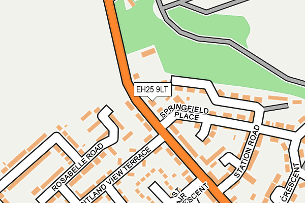 EH25 9LT map - OS OpenMap – Local (Ordnance Survey)