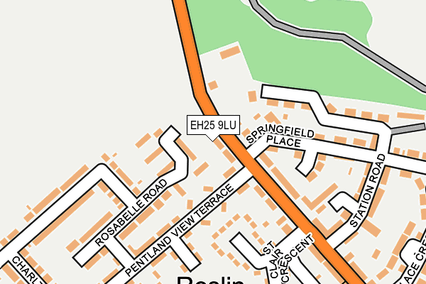 EH25 9LU map - OS OpenMap – Local (Ordnance Survey)