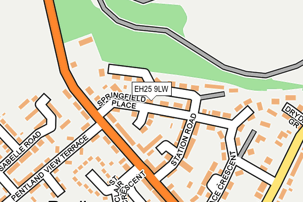 EH25 9LW map - OS OpenMap – Local (Ordnance Survey)