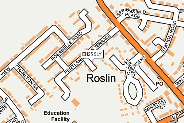 EH25 9LY map - OS OpenMap – Local (Ordnance Survey)