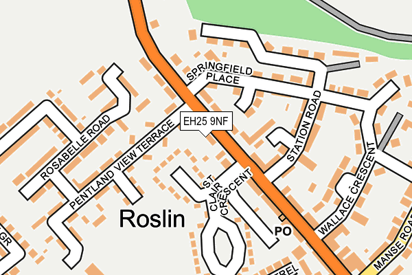 EH25 9NF map - OS OpenMap – Local (Ordnance Survey)