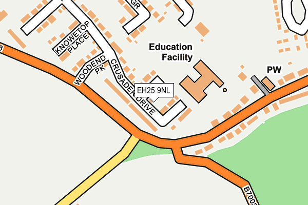 EH25 9NL map - OS OpenMap – Local (Ordnance Survey)