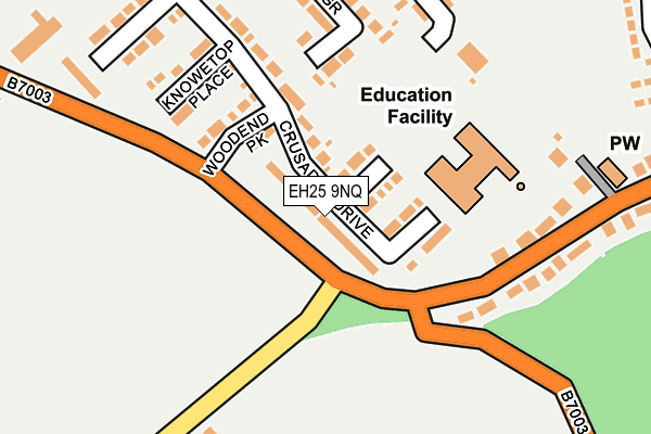 EH25 9NQ map - OS OpenMap – Local (Ordnance Survey)