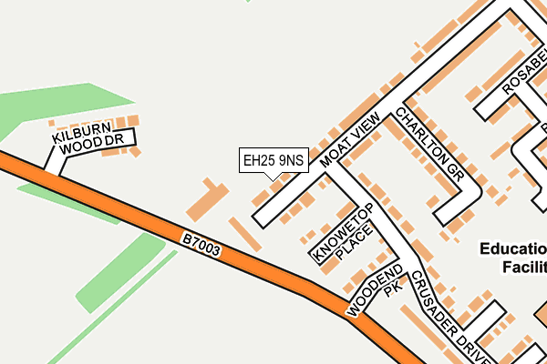 EH25 9NS map - OS OpenMap – Local (Ordnance Survey)