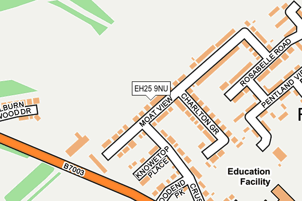 EH25 9NU map - OS OpenMap – Local (Ordnance Survey)