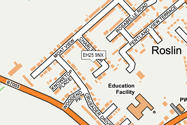 EH25 9NX map - OS OpenMap – Local (Ordnance Survey)