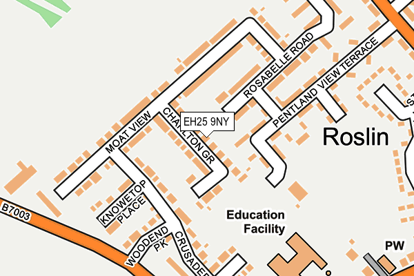 EH25 9NY map - OS OpenMap – Local (Ordnance Survey)