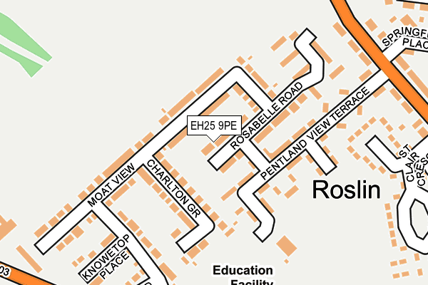 EH25 9PE map - OS OpenMap – Local (Ordnance Survey)