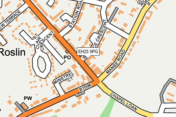 EH25 9PG map - OS OpenMap – Local (Ordnance Survey)