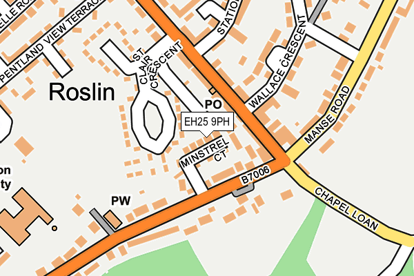 EH25 9PH map - OS OpenMap – Local (Ordnance Survey)