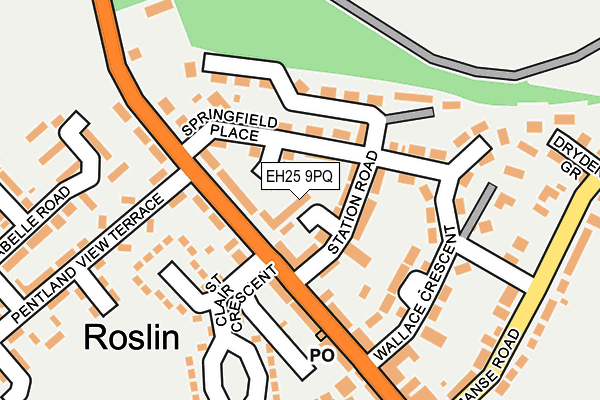 EH25 9PQ map - OS OpenMap – Local (Ordnance Survey)