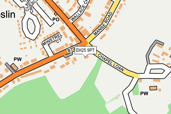 EH25 9PT map - OS OpenMap – Local (Ordnance Survey)