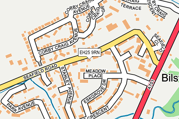 EH25 9RN map - OS OpenMap – Local (Ordnance Survey)