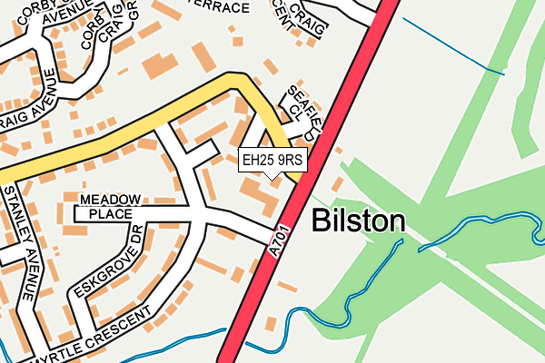 EH25 9RS map - OS OpenMap – Local (Ordnance Survey)