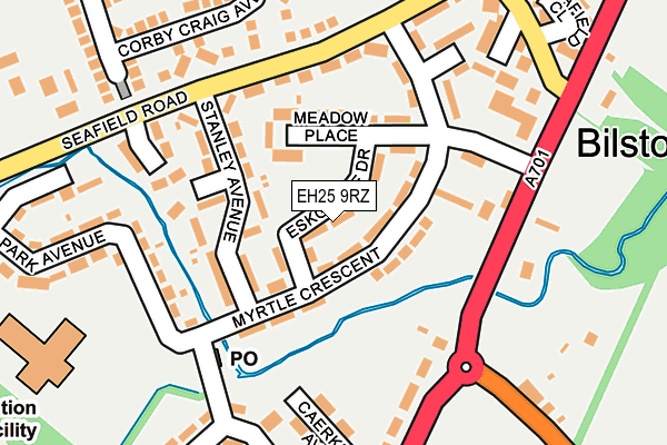 EH25 9RZ map - OS OpenMap – Local (Ordnance Survey)