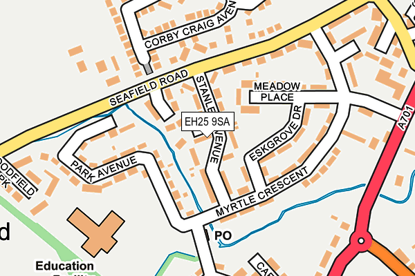 EH25 9SA map - OS OpenMap – Local (Ordnance Survey)