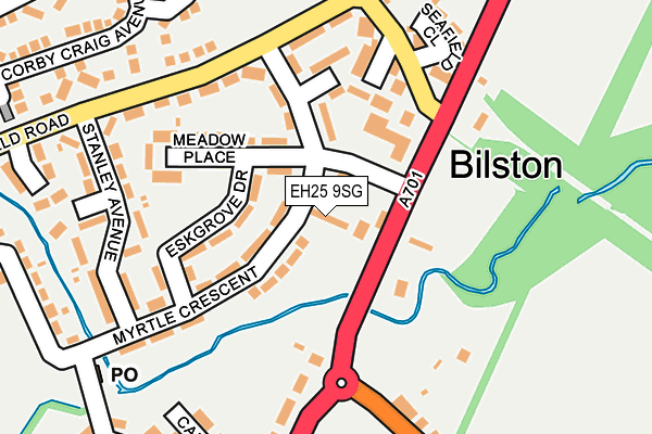 EH25 9SG map - OS OpenMap – Local (Ordnance Survey)