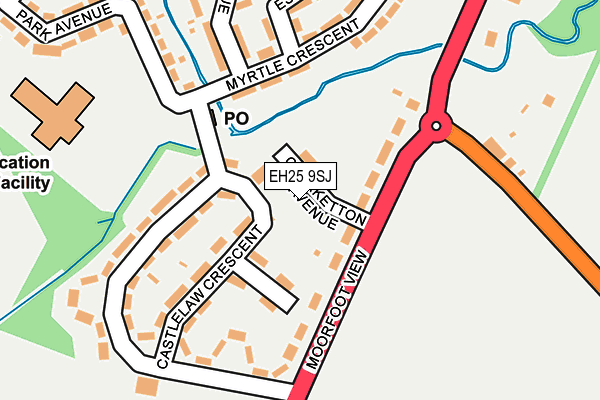 EH25 9SJ map - OS OpenMap – Local (Ordnance Survey)