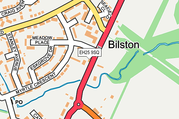 EH25 9SQ map - OS OpenMap – Local (Ordnance Survey)