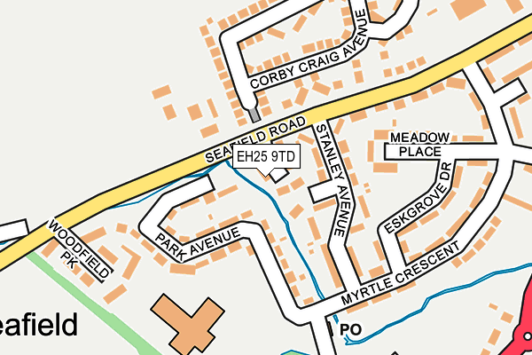 EH25 9TD map - OS OpenMap – Local (Ordnance Survey)